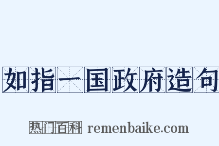 如指一国政府造句是什么意思的图片